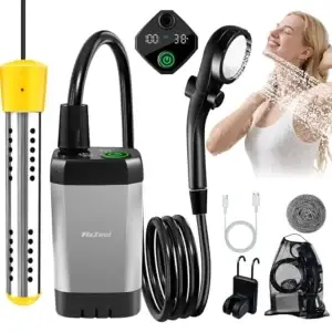 Heated Portable Shower for Camping – 4 Spray Modes