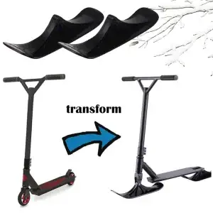 1 Pair Kids Snow Scooter Ski Boards – Winter Sled Set