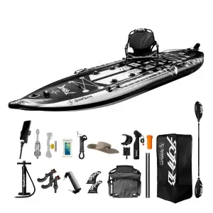 11' Inflatable Fishing Paddle Board with Motor Mount & Accessories