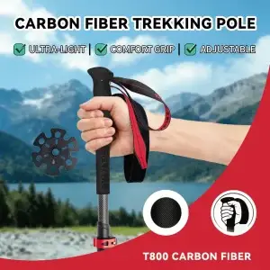 Ultralight Carbon Fiber Folding Trekking Poles for Hiking & Climbing