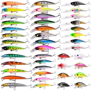 Mixed Fishing Lure Kit with Hooks for Freshwater & Saltwater Fishing