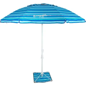 Adjustable Beach Umbrella with Sand Anchor, Carry Bag & SPF 50+ Sun Protection