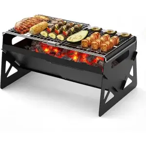 Portable Folding Charcoal Grill with Carry Bag
