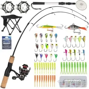 28-Inch Portable Ice Fishing Rod and Reel Combo Kit
