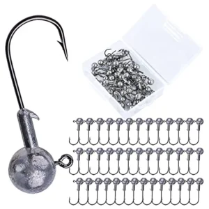 Round Swimbait Jig Heads with Storage Box for Freshwater and Saltwater Fishing